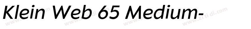 Klein Web 65 Medium字体转换